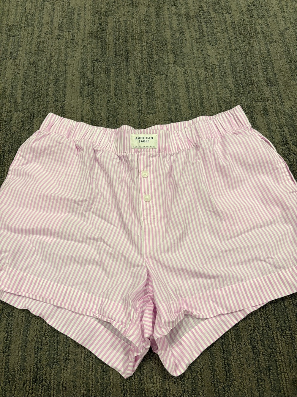American Eagle Outfitters Pink & White Striped Sleep Shorts